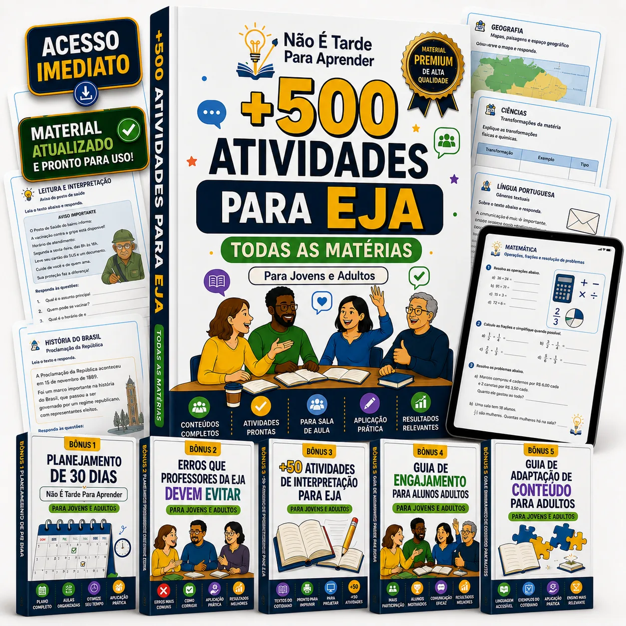Material Não É Tarde Para Aprender
